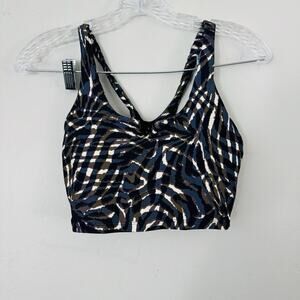 Sage Collective Black And Brown Zebra Print Sports Bra Women’s Size XS